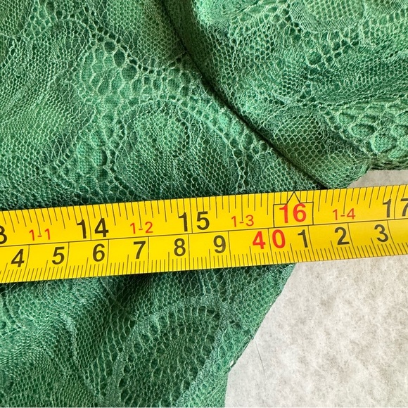 Atos Lombardini Italy Green Lace Mini Sheath Dress Size S - Picture 9 of 14